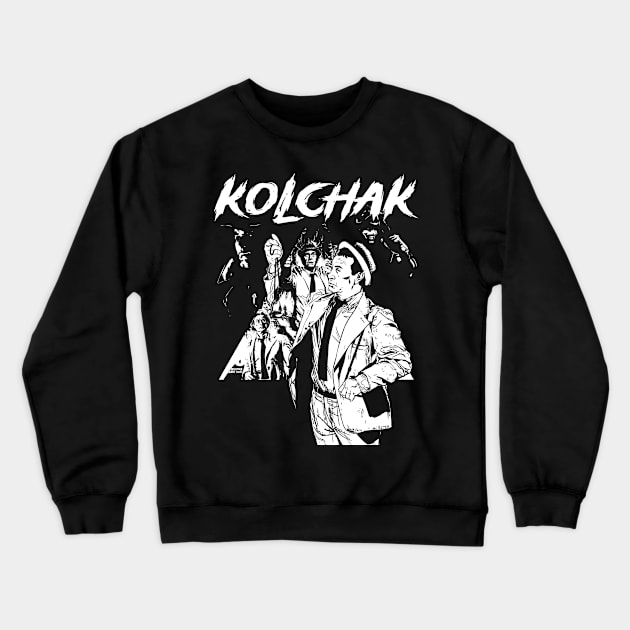 Pencil White Kolchak Adventure Crewneck Sweatshirt by regencyan